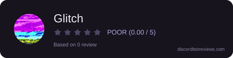 Rating widget preview for Glitch