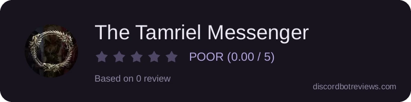 Rating widget preview for The Tamriel Messenger