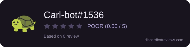 Rating widget preview for Carl-bot#1536