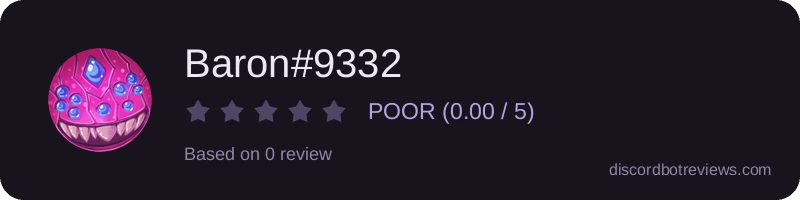 Rating widget preview for Baron#9332