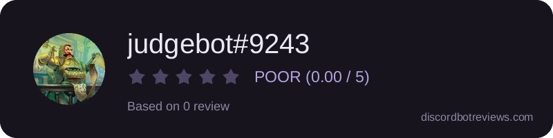 Rating widget preview for judgebot#9243