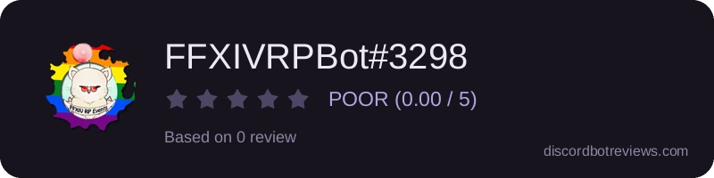 Rating widget preview for FFXIVRPBot#3298