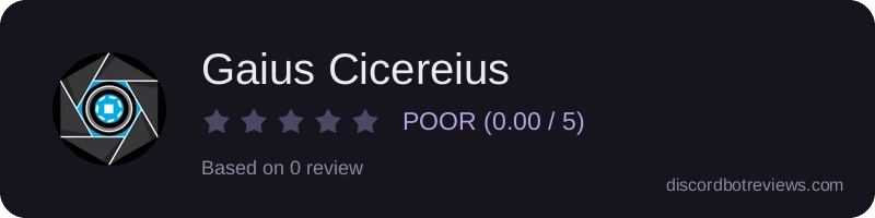 Rating widget preview for Gaius Cicereius
