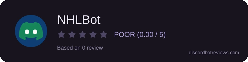 Rating widget preview for NHLBot