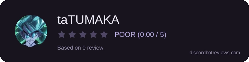 Rating widget preview for taTUMAKA