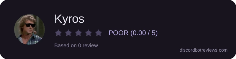 Rating widget preview for Kyros