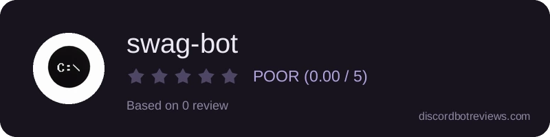 Rating banner for swag-bot