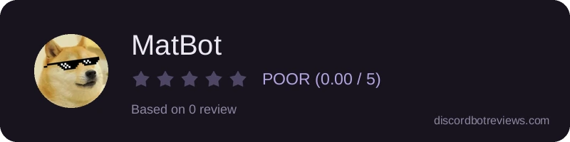 Rating widget preview for MatBot