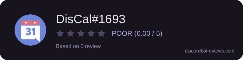 Rating widget preview for DisCal#1693