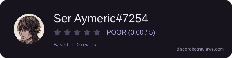 Rating widget preview for Ser Aymeric#7254