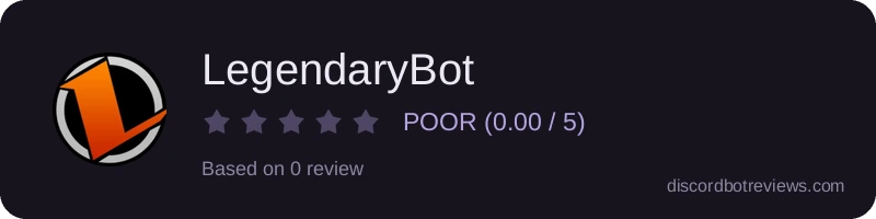 Rating widget preview for LegendaryBot