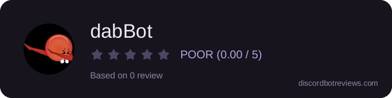 Rating banner for dabBot