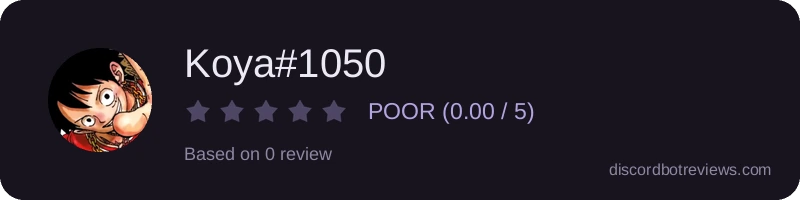 Rating widget preview for Koya#1050