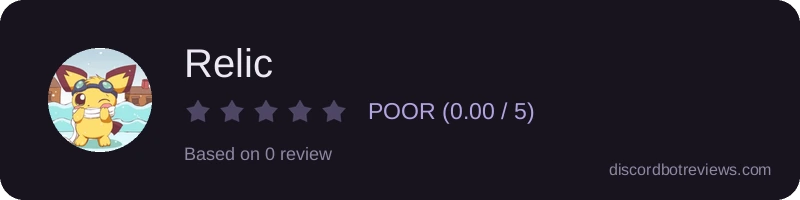 Rating widget preview for Relic