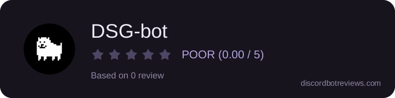 Rating widget preview for DSG-bot