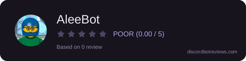 Rating widget preview for AleeBot