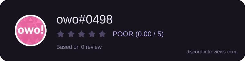 Rating widget preview for owo#0498
