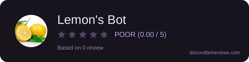 Rating widget preview for Lemon's Bot