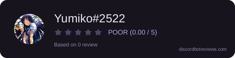Rating widget preview for Yumiko#2522