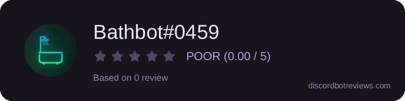 Rating widget preview for Bathbot#0459