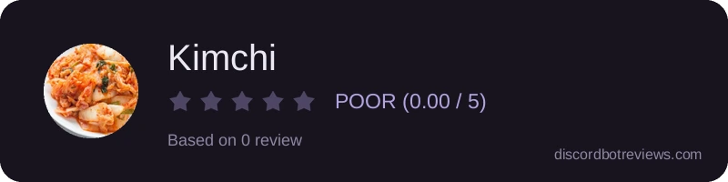 Rating widget preview for Kimchi
