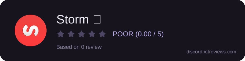 Rating banner for Storm ⚡