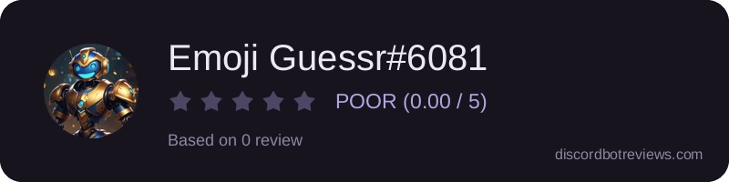 Rating widget preview for Emoji Guessr#6081