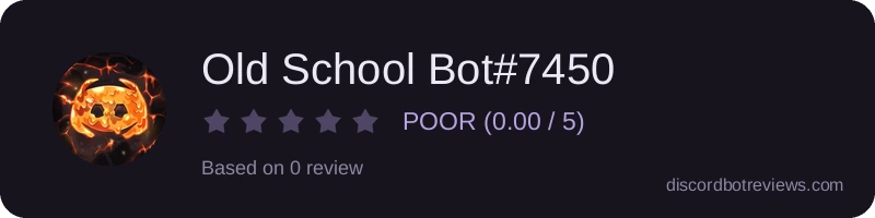 Rating widget preview for Old School Bot#7450