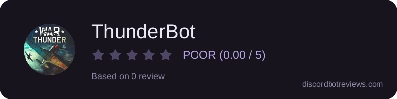 Rating widget preview for ThunderBot