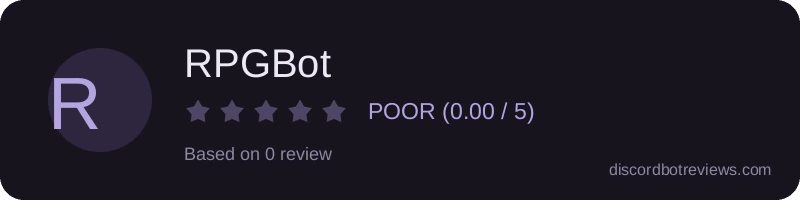 Rating widget preview for RPGBot