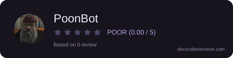 Rating widget preview for PoonBot