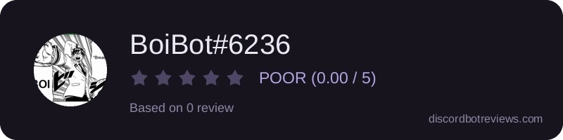 Rating widget preview for BoiBot#6236