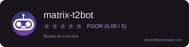Rating widget preview for matrix-t2bot