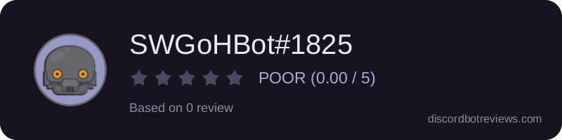 Rating widget preview for SWGoHBot#1825