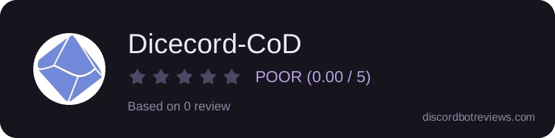 Rating widget preview for Dicecord-CoD