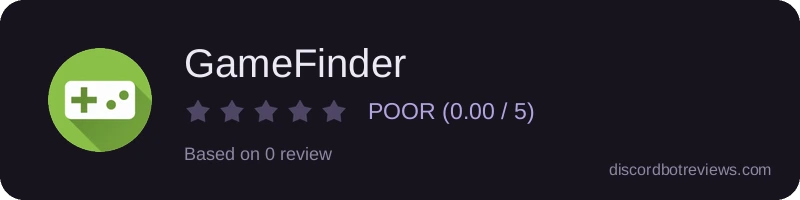 Rating widget preview for GameFinder
