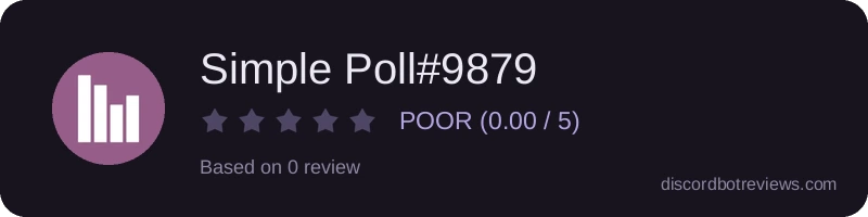 Rating widget preview for Simple Poll#9879