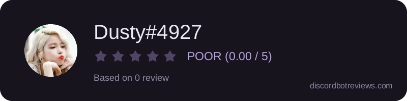 Rating widget preview for Dusty#4927