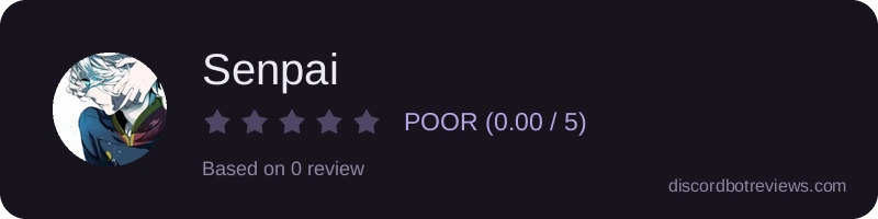 Rating widget preview for Senpai