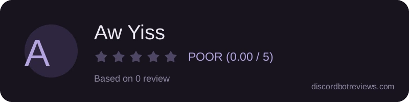 Rating widget preview for Aw Yiss