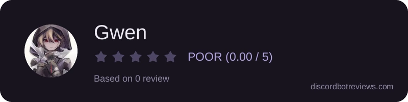 Rating widget preview for Gwen