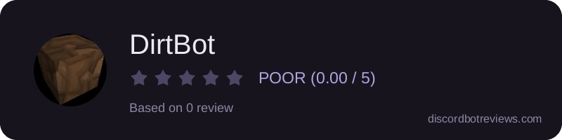 Rating widget preview for DirtBot