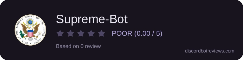 Rating widget preview for Supreme-Bot