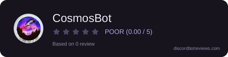 Rating widget preview for CosmosBot