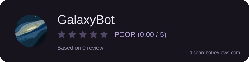 Rating widget preview for GalaxyBot