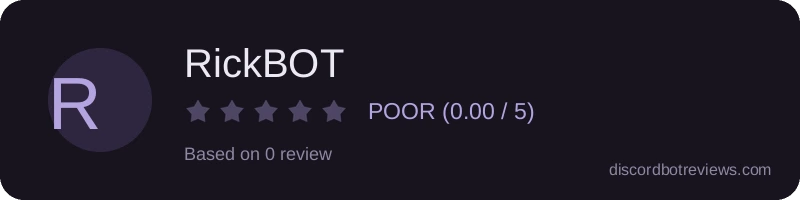Rating widget preview for RickBOT