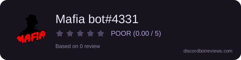 Rating widget preview for Mafia bot#4331