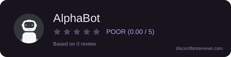 Rating widget preview for AlphaBot