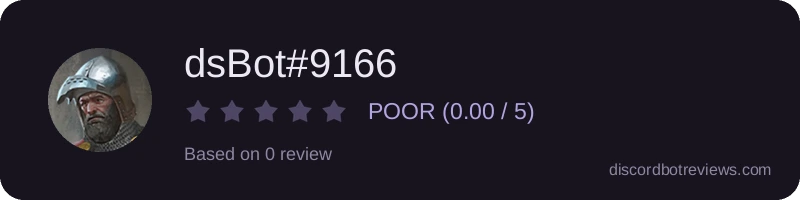 Rating widget preview for dsBot#9166