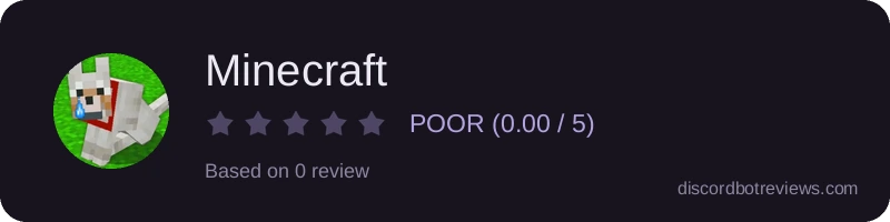 Rating widget preview for Minecraft